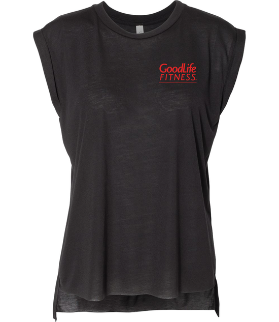 Gear Flowy Muscle T-Shirt with Rolled Cuff