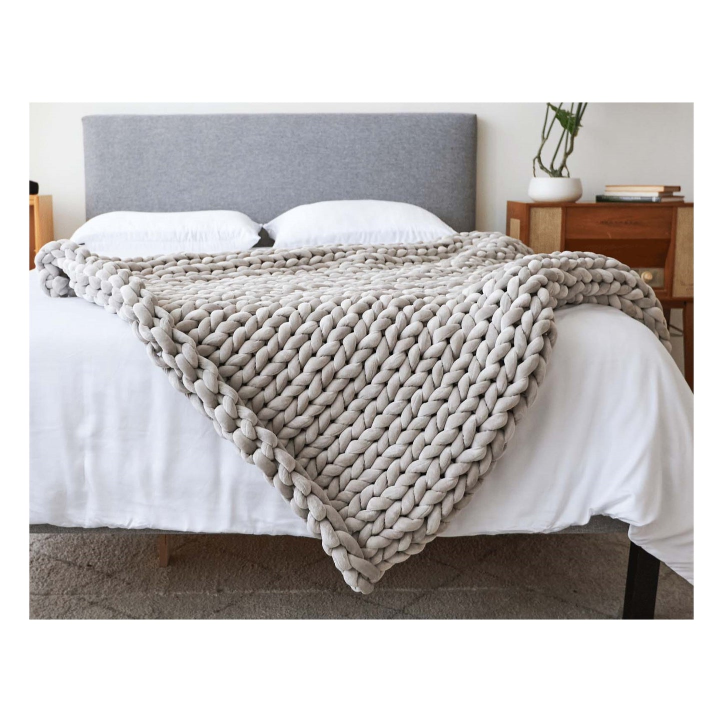 Hush Hand Knitted 15lbs Minky Weighted Blanket