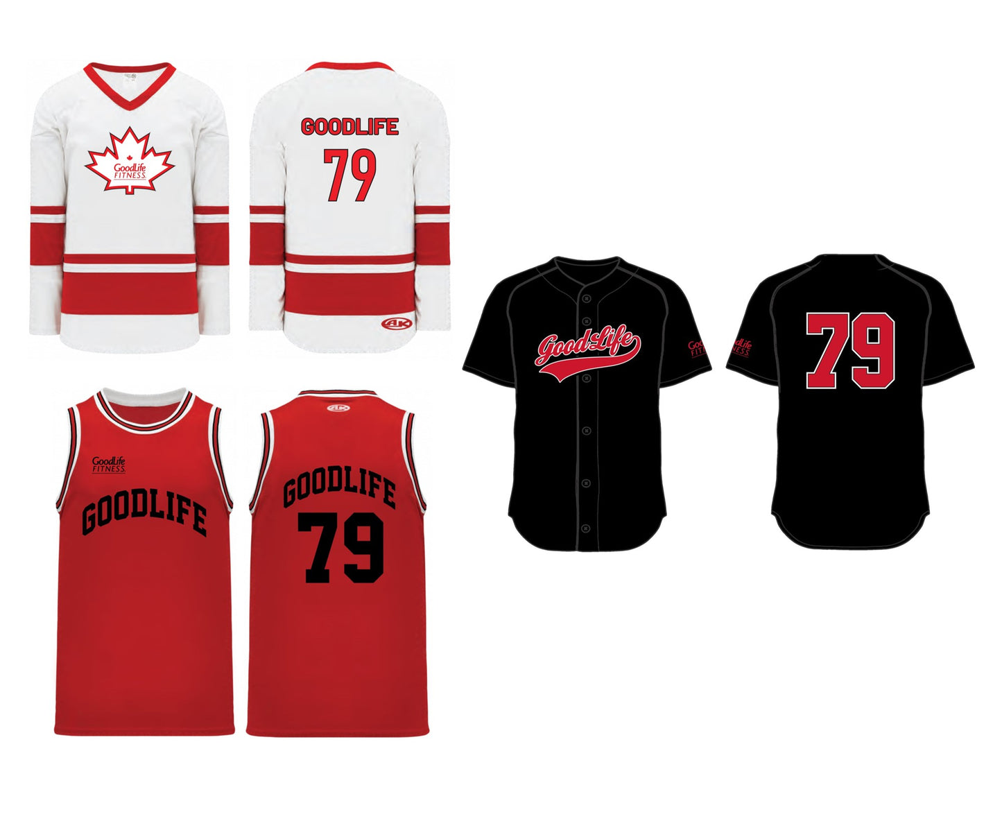 GoodLife Jersey combo - Basketball/Baseball/Hockey