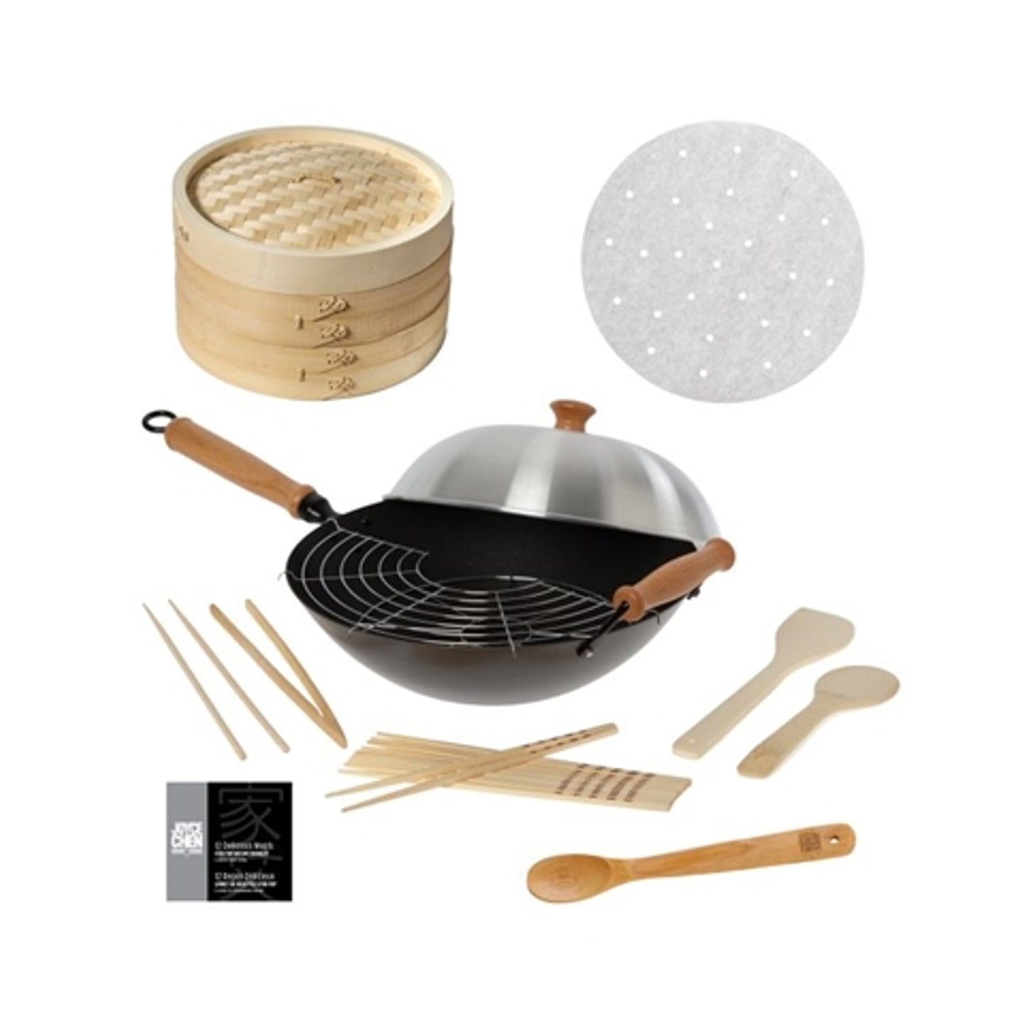 Joyce Chen Pro Series 13pc. Non-stick Wok Bundle